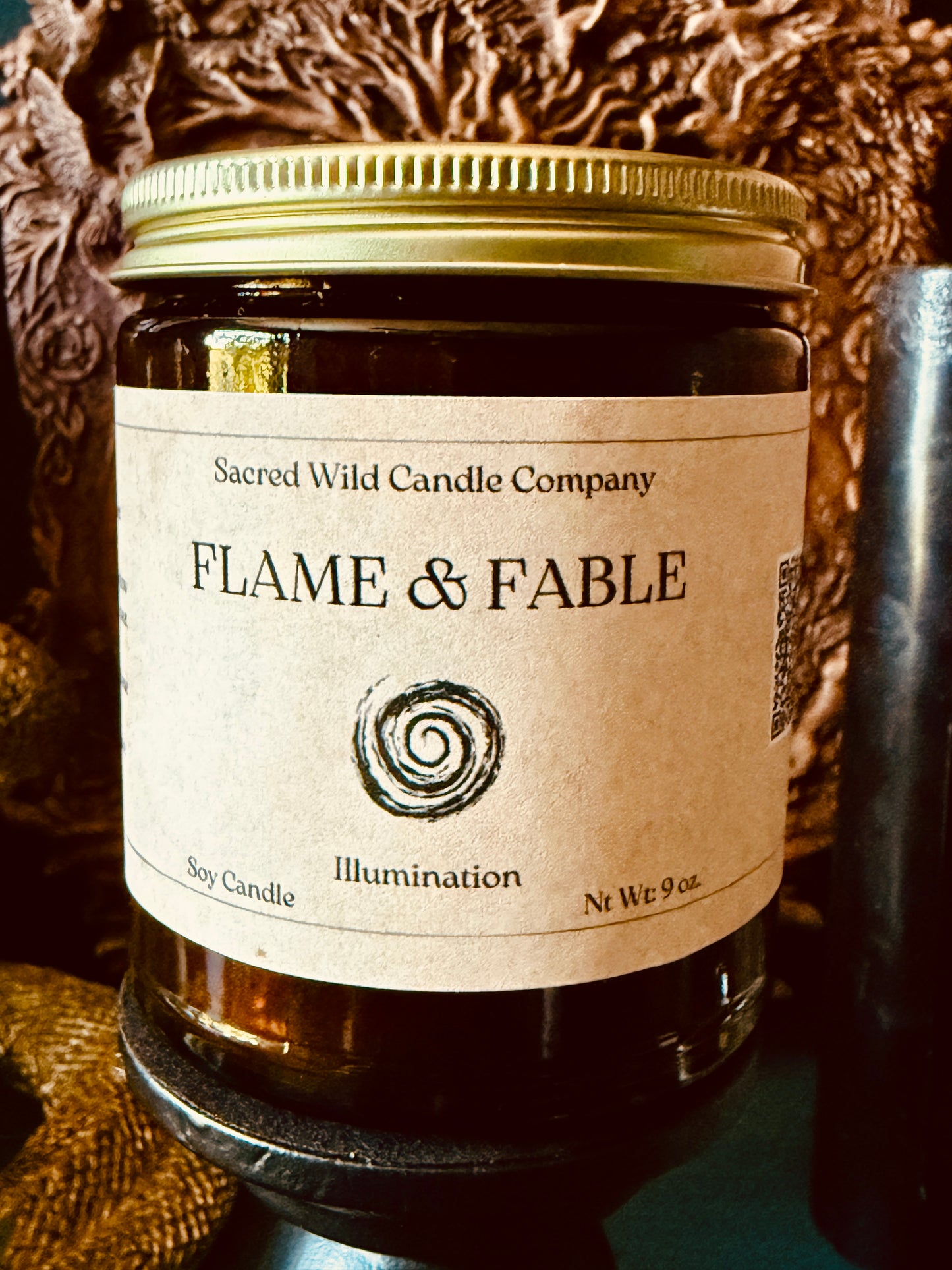 Flame and Fable: Illumination Spell Candle