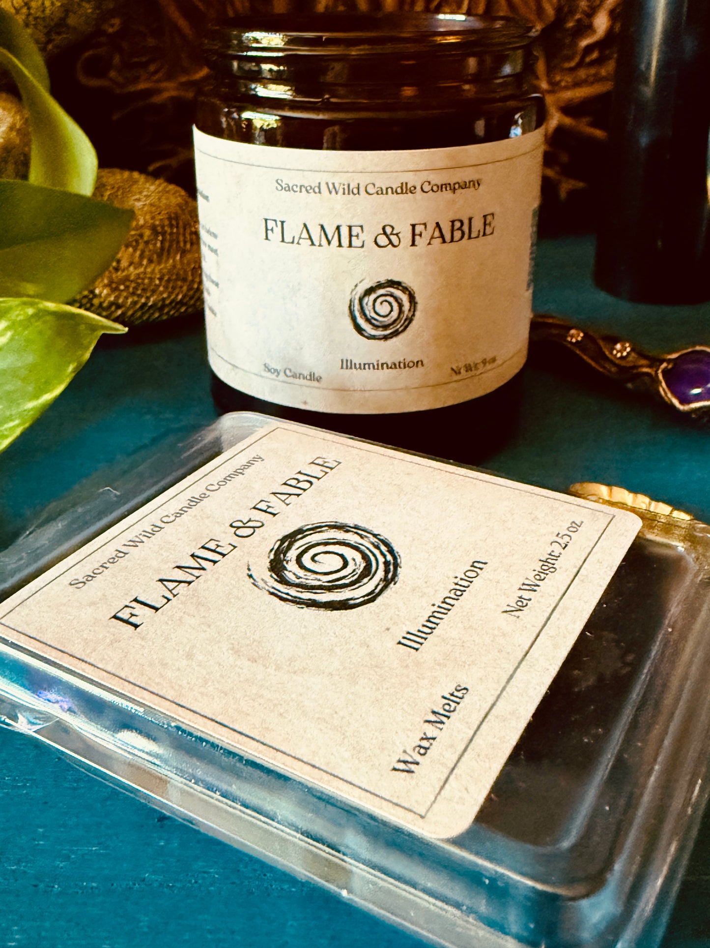 Flame and Fable: Illumination Spell Candle