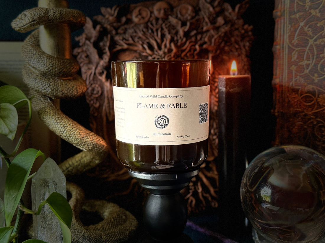 Flame and Fable Candle and Enchanted Story by Lindsay Nee