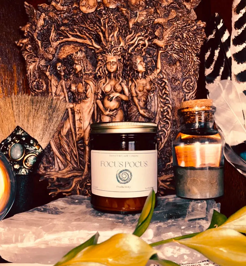 Focus Pocus Shamanic Candle for ADHD, Focus, Productivity
