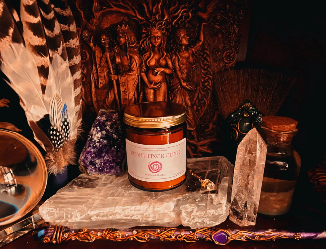 Heart-Fixer Elixir Candle from the Sacred Scroll and Sacred Wild Candle Company