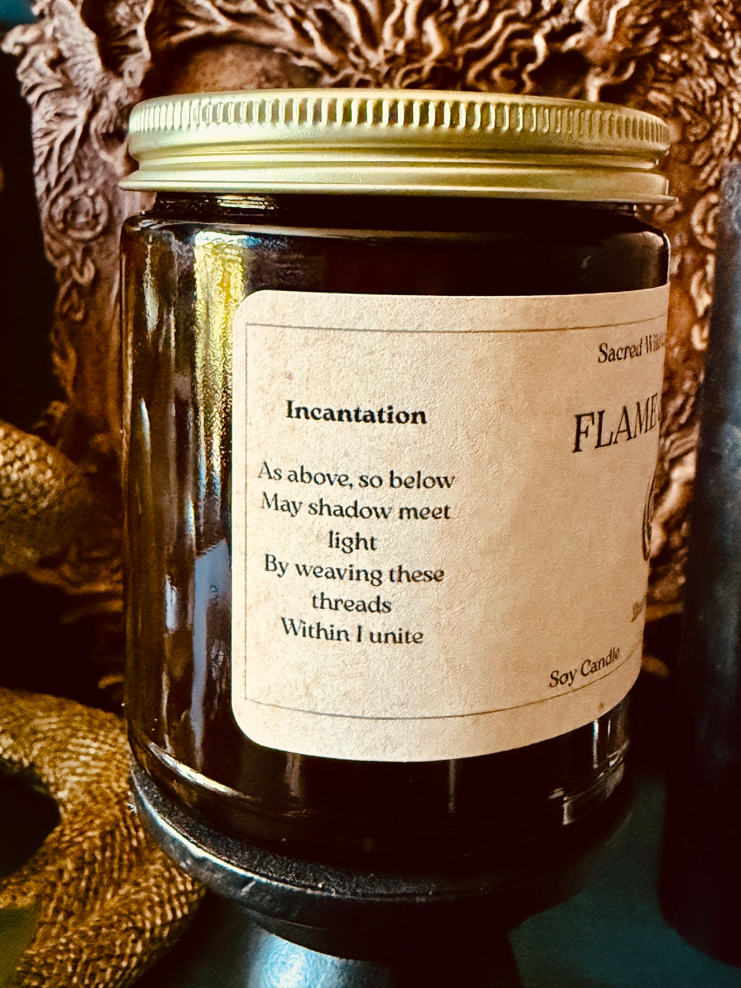 Flame and Fable: Illumination Spell Candle