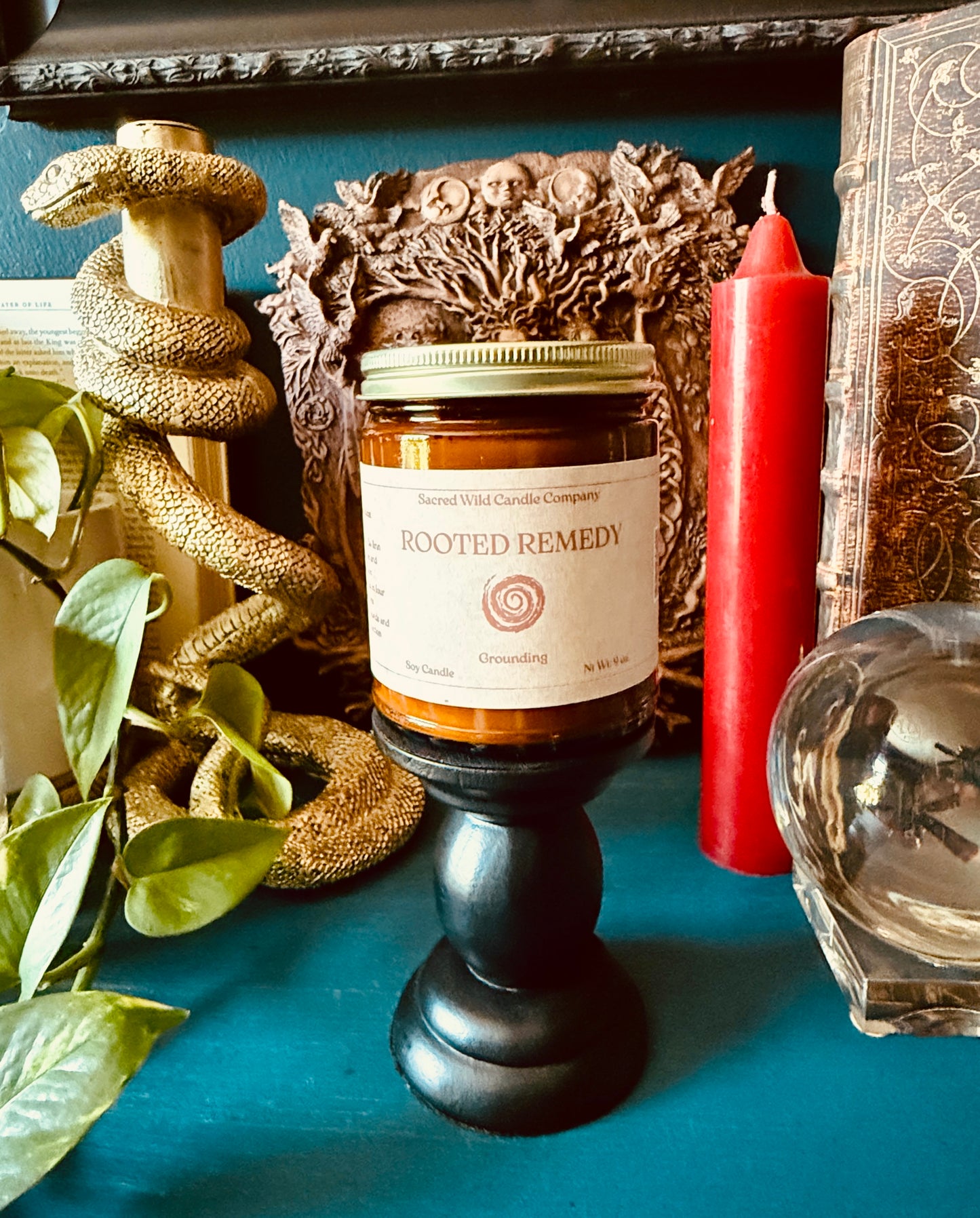 Rooted Remedy: Grounding Spell Candle