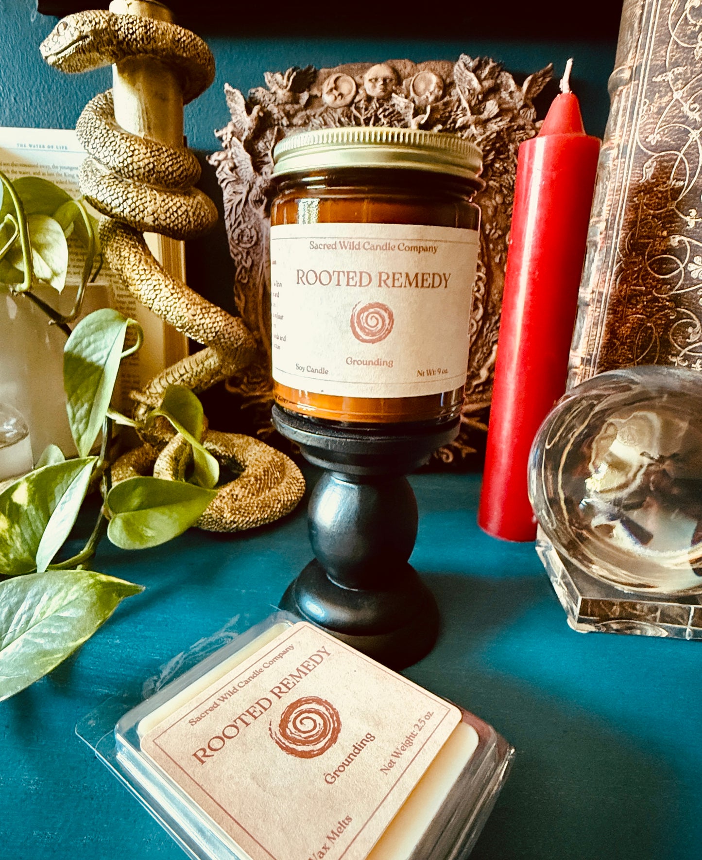 Rooted Remedy: Grounding Spell Candle