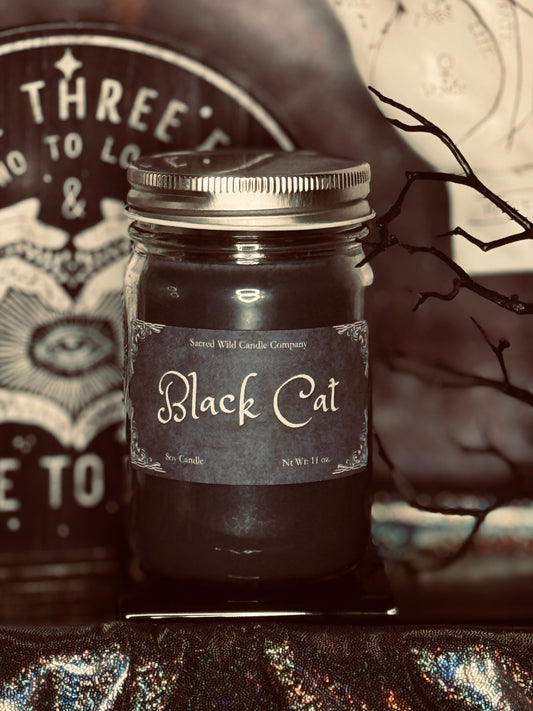 Black Cat Candle