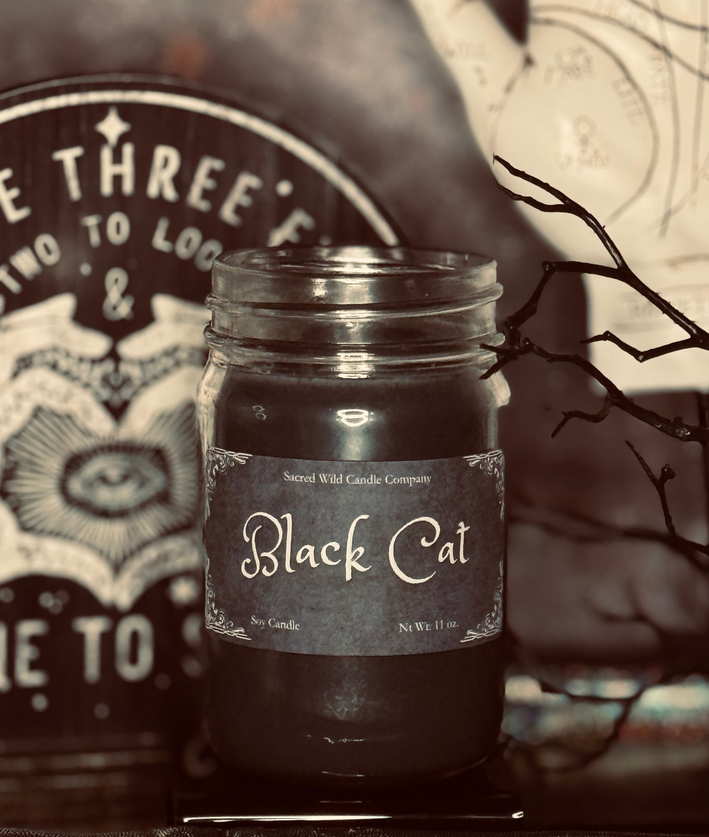 Black Cat Candle