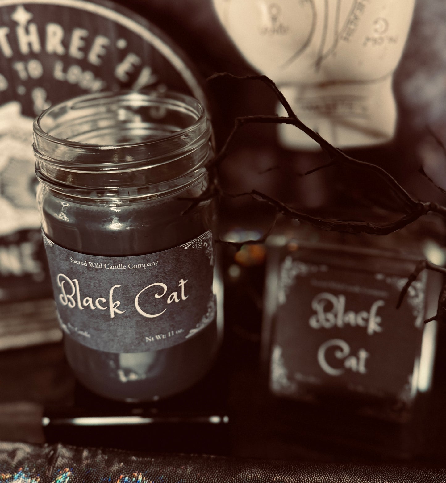 Black Cat Candle