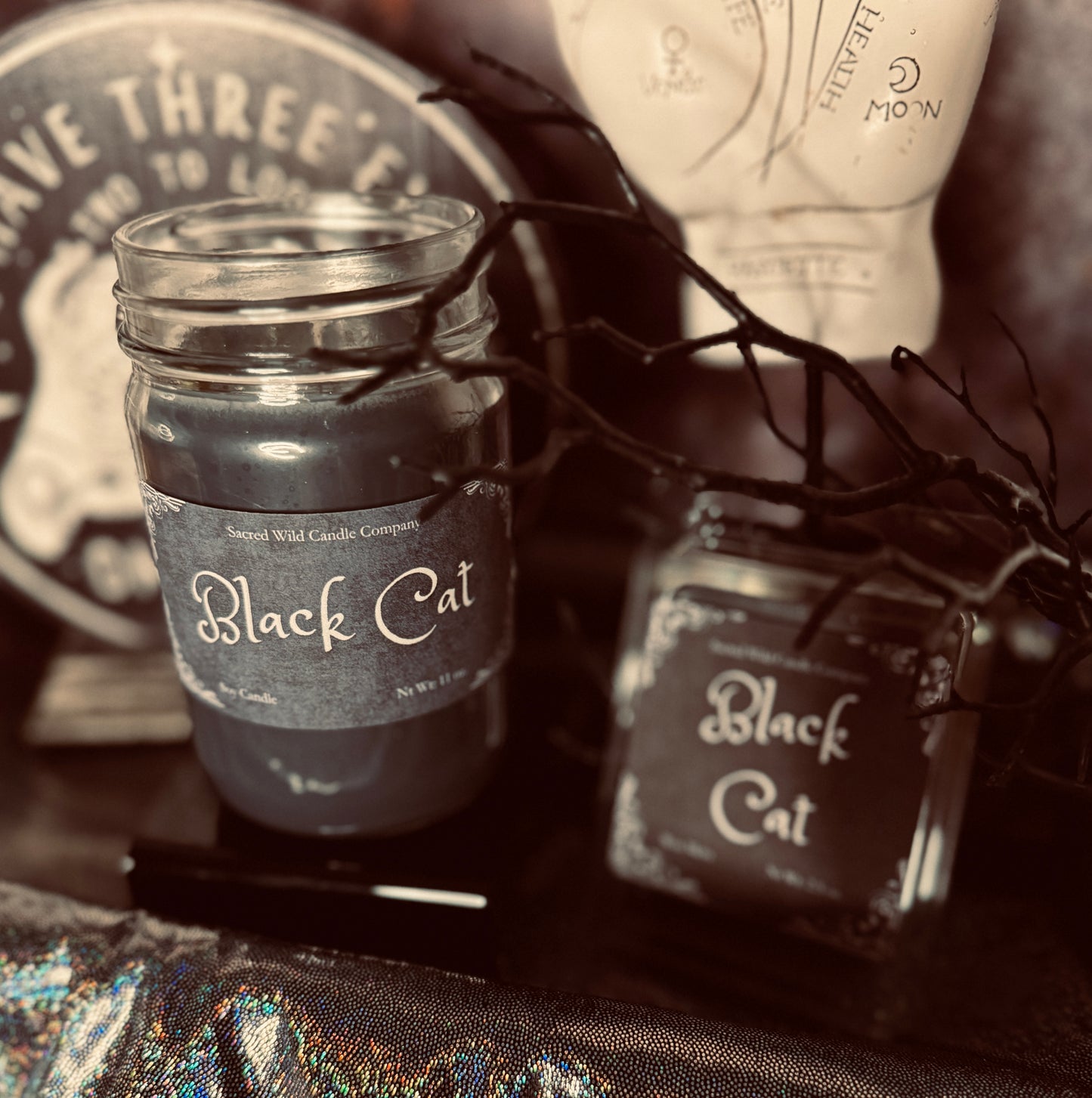 Black Cat Candle