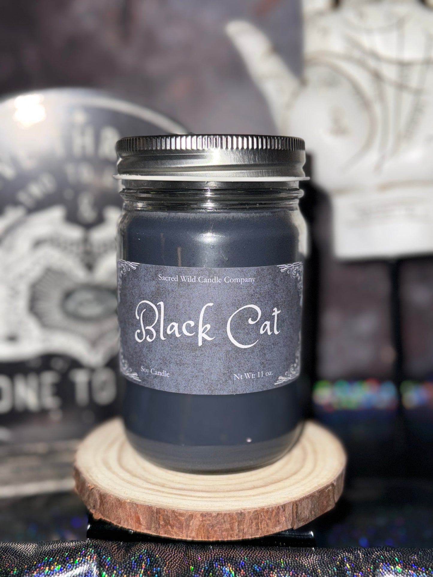 Black Cat Candle