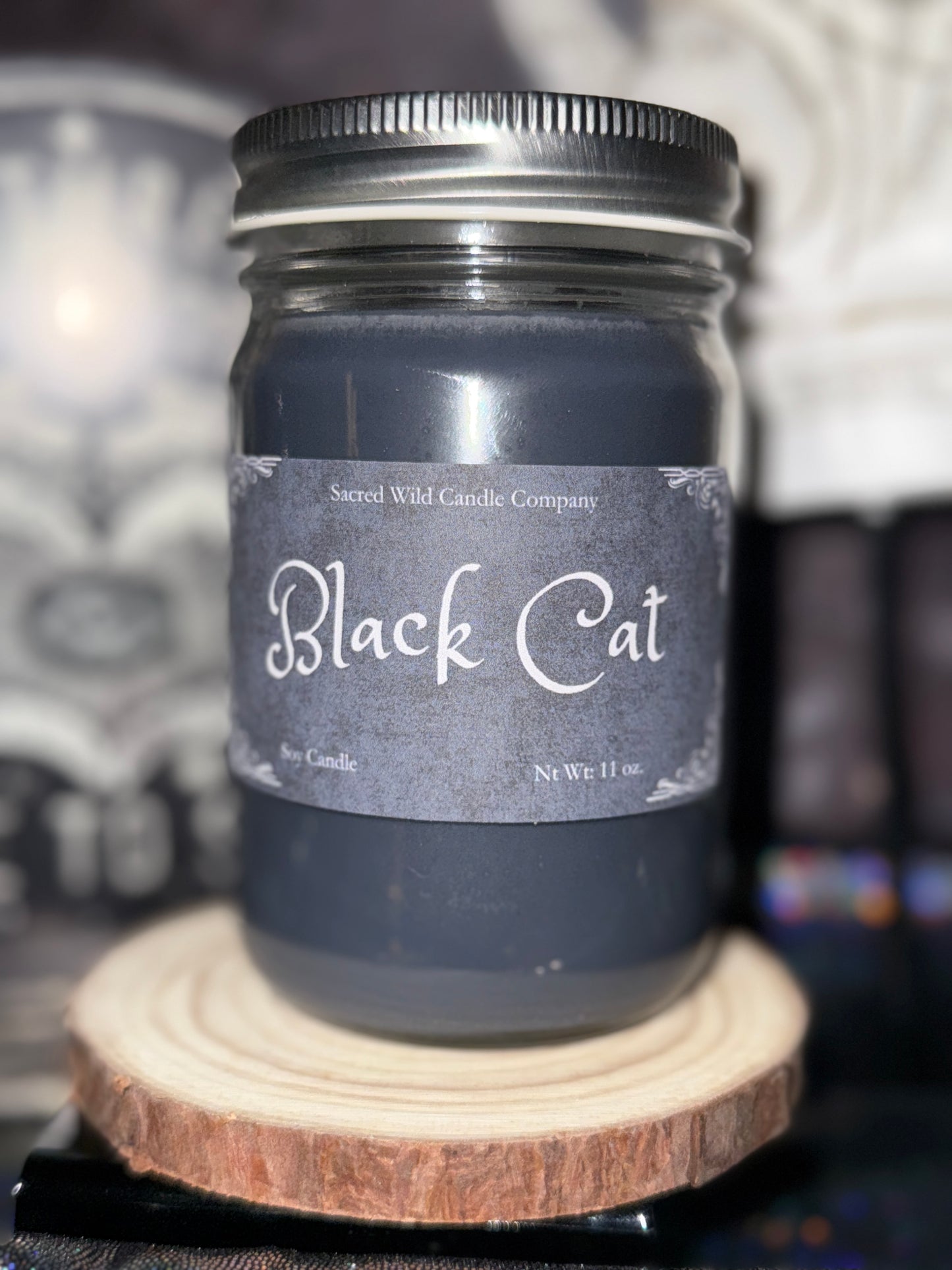 Black Cat Candle