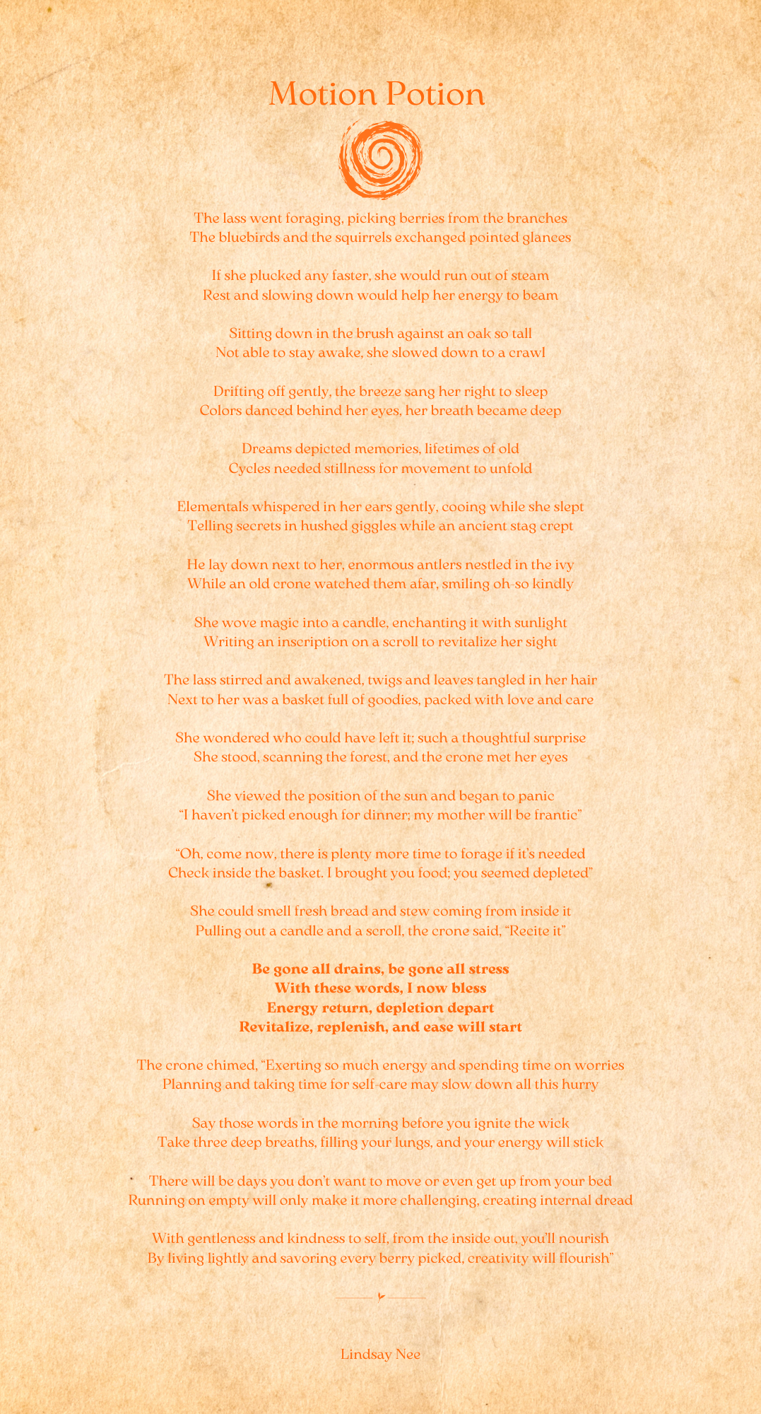 Motion Potion: Energizing Spell Candle